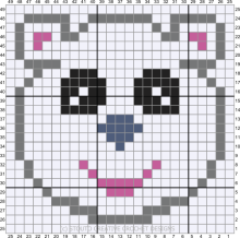 C2C Pattern Graph for Cute Baby Polar Bear