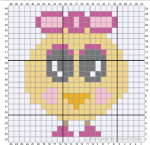 C2C Crochet Pattern - Cute Baby Chicken Girl