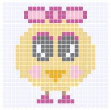 C2C Crochet Pattern - Cute Baby Chicken Girl