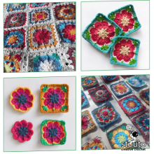 Collection of free small crochet square patterns