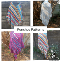 Crochet poncho patterns in lightweight and chunky styles