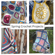 Spring crochet projects in light and fresh color palettes