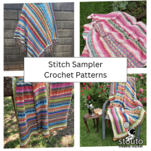 Crochet stitch sampler blanket pattern collection