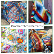 Crochet throw blanket pattern collection for home decor