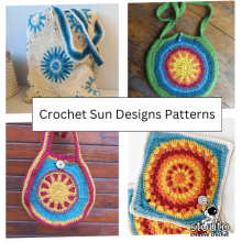 Sun motif crochet pattern collection for bright blankets