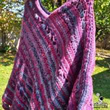 Fun lacy textured crochet poncho pattern