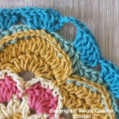 Free Crochet Pattern Big Flower Crochet Square Round 8