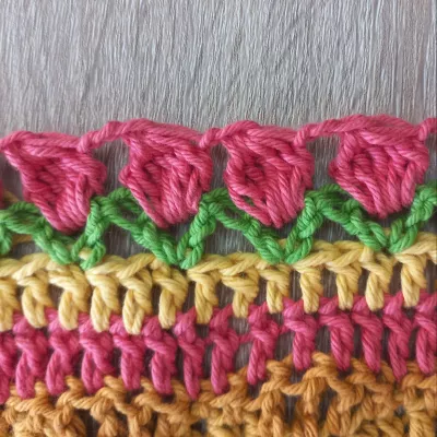 Mixed crochet stitch sampler blanket photo tutorial 5dc cluster