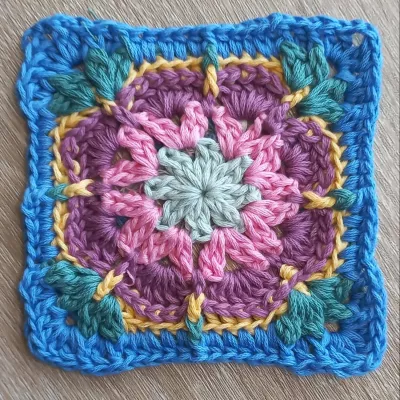 Humble flower sqaure tutorial row 6
