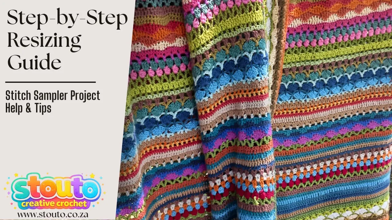Easy step by step guide for resizing your stitch sampler blanket pattern