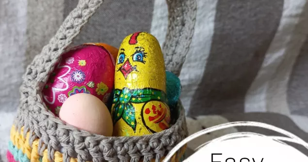 Free Easy Easter Egg Crochet Basket