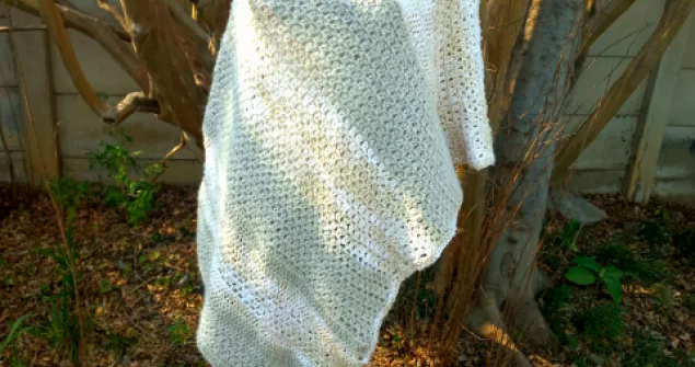 Crochet blanket stitch poncho