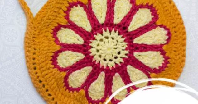 Big Flower Crochet Circle Bag Pattern
