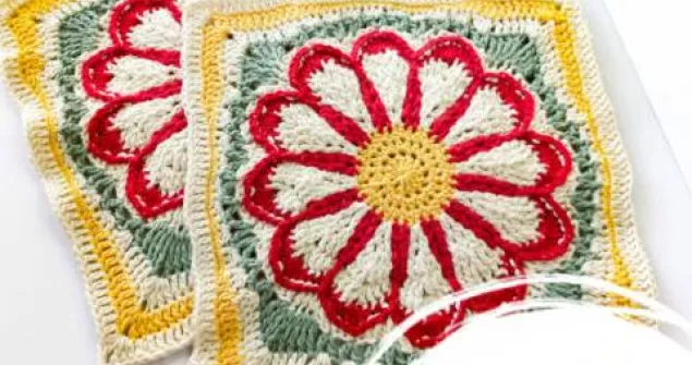 Large Granny Square 9 inch Blanket Square
