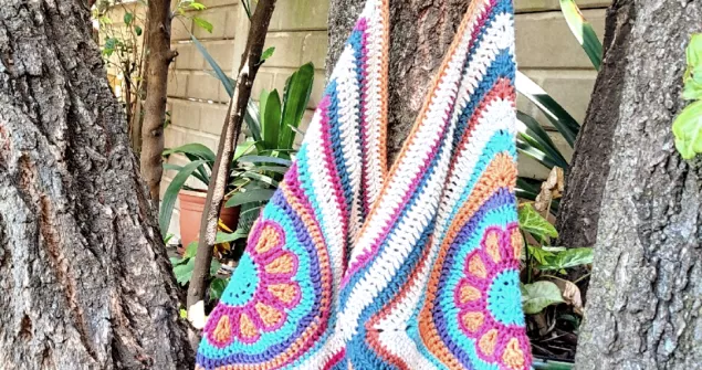 Large oversized crochet beach bag