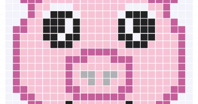 C2C Graph for Cute Little Pig Face