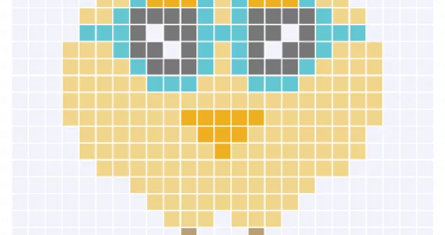 Cute Nerdy Baby Chicken C2C Graph and Pattern