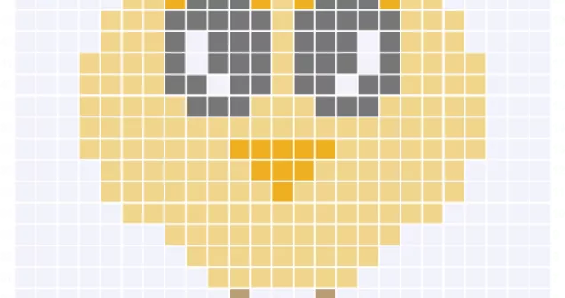 Corner to corner crochet pattern and graph of Cute Baby Rooster