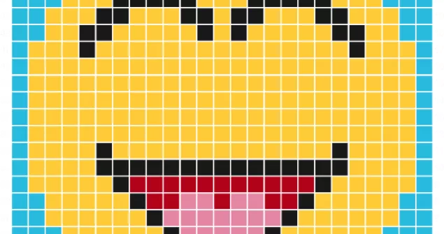 C2C Crochet Emoticon Laugh Face Graph and Pattern