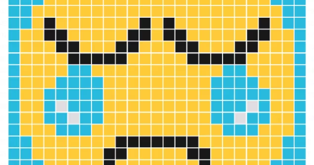 C2C Crochet Emoticon Sad Face Graph and Pattern