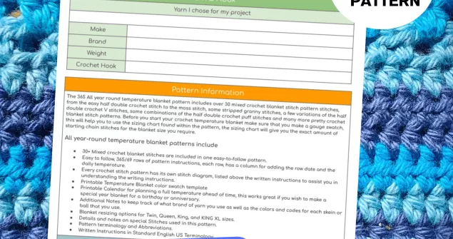 Free Temperature Blanket Ebook - Crochet Planning Guide